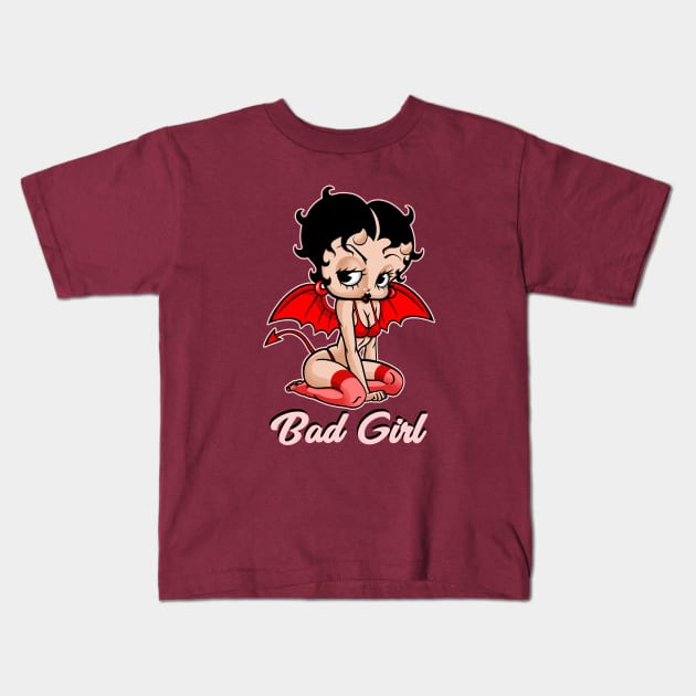 BETTY BOOP - Bad girl Kids T-Shirt by KERZILLA